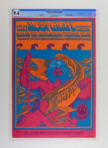 1967 FD-49 Moby Grape The Charlatans Avalon Ballroom Poster CGC 9.4