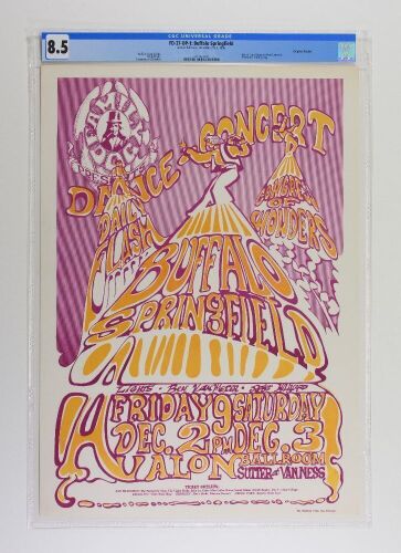 1966 FD-37 Buffalo Springfield Avalon Ballroom Poster CGC 8.5