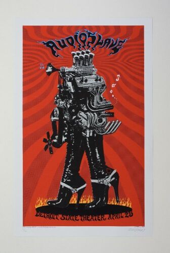 2005 EMEK Audioslave The Detroit State Theater LE Signed Emek Poster Near Mint 81