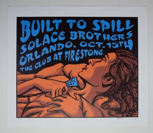 2003 Justin Hampton Built to Spill Club Firestone Orlando LE Signed Hampton Poster Near Mint 87