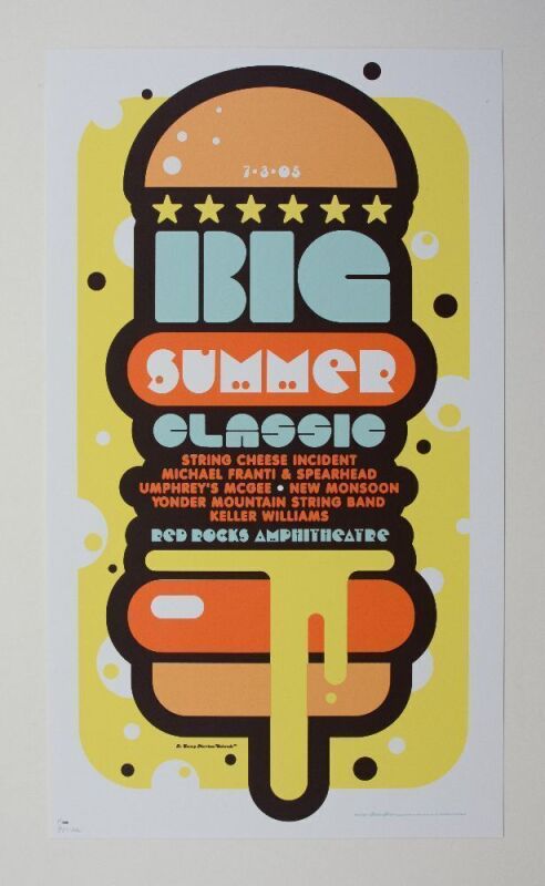 2005 Ames Bros The String Cheese Incident Big Summer Classic Red Rocks Morrison LE Signed Ames Poster Near Mint 87