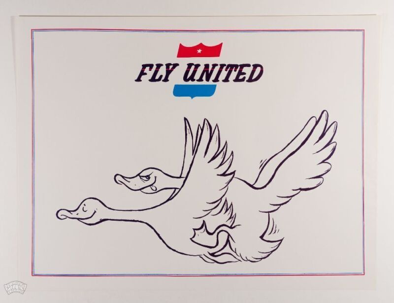 1969 Fly United Headshop Poster Near Mint 89