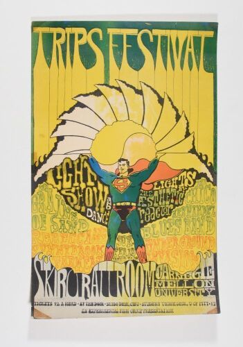 1968 The Grains of Sand Pittsburgh Trips Festival Skibo Ballroom Carnegie Mellon University Poster Extra Fine 69