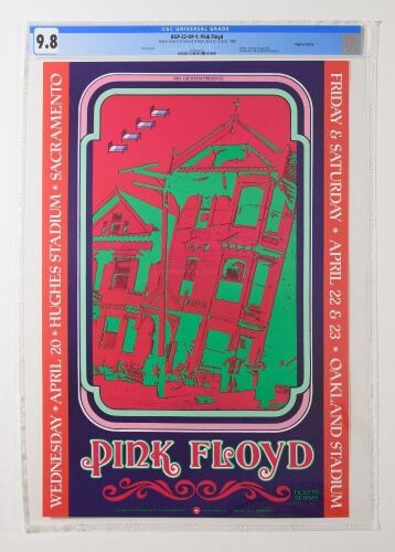 1988 BGP-22 Pink Floyd Hughes Stadium Poster CGC 9.8