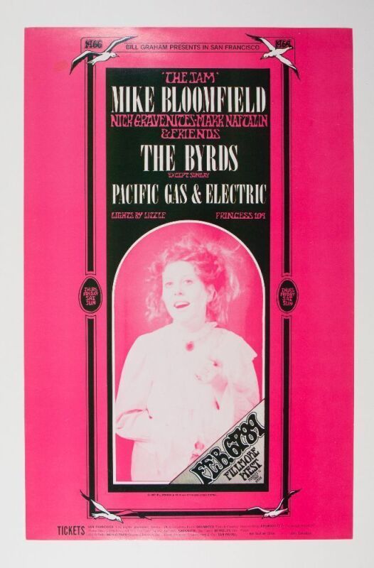 1969 BG-159 Mike Bloomfield The Jam Fillmore West Poster Near Mint 81
