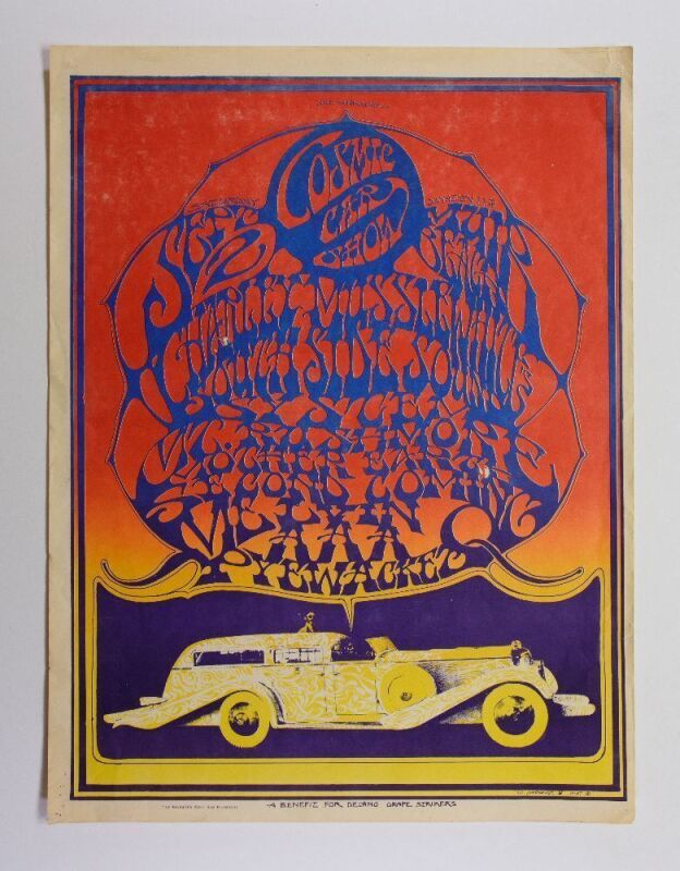 1967 AOR-2.298 Cosmic Car Show Muir Beach Poster Extra Fine 61