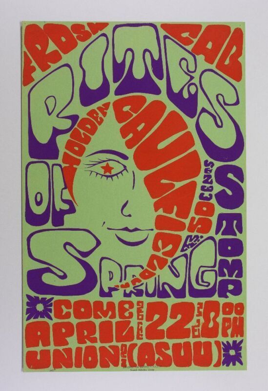 1967 Rites of Spring University of Utah Poster Excellent 77