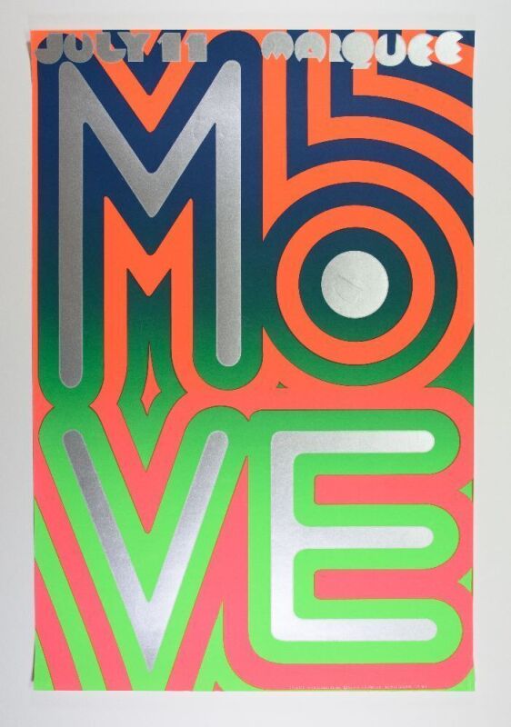 1967 OA-109 The Move The Marquee Club Hapshash RP Poster Near Mint 85