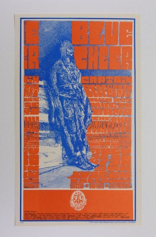 1967 FD-73 Blue Cheer Avalon Ballroom Poster Excellent 75