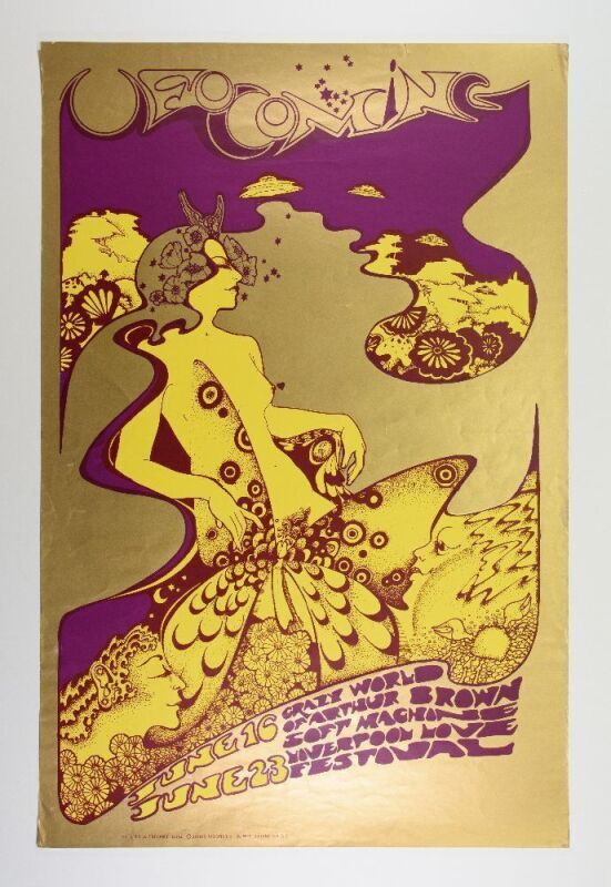 1967 OA-104 Crazy World of Arthur Brown UFO Club Hapshash RP Poster Extra Fine 67