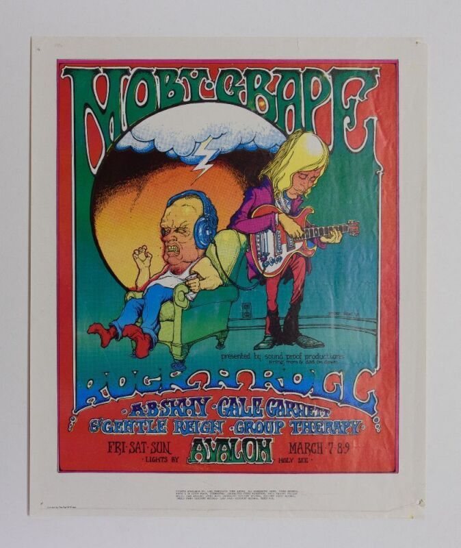 1969 AOR-2.29 Greg Irons Moby Grape Poster Extra Fine 69