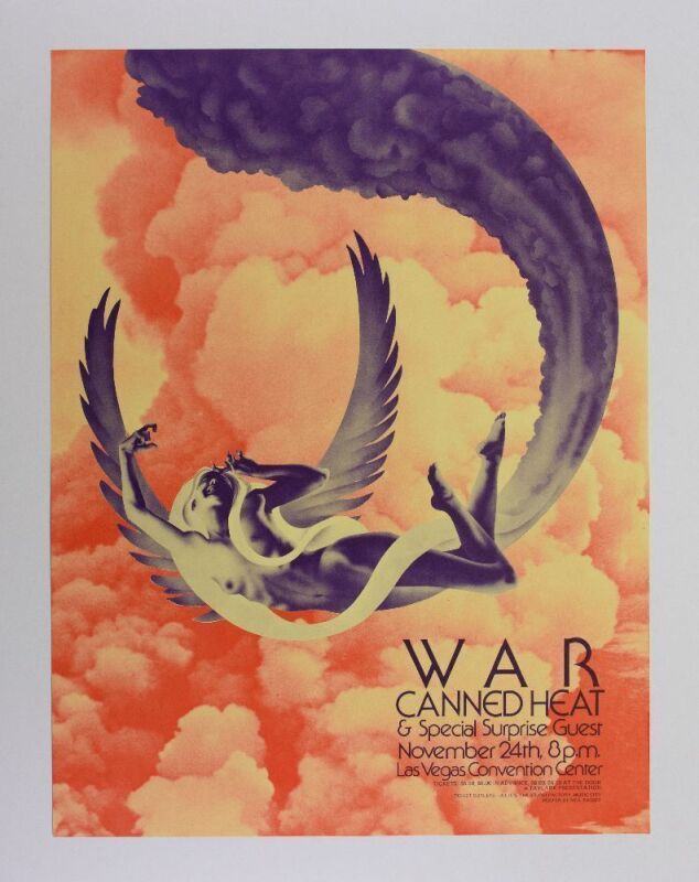 1978 War Canned Heat Las Vegas Convention Center Poster Mint 91