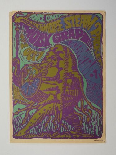 1967 Moby Grape Baltimore Steam Packet The Ark Sausalito Poster Extra Fine 61