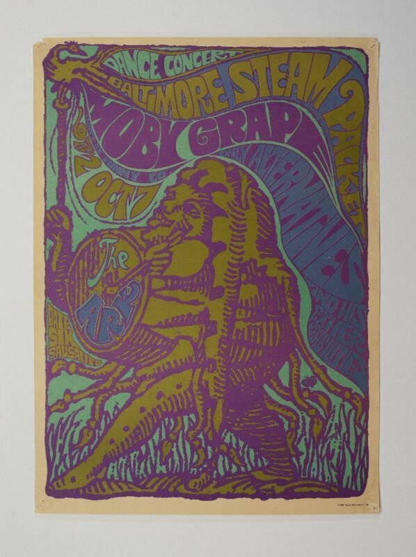 1967 Moby Grape Baltimore Steam Packet The Ark Sausalito Poster Extra Fine 61