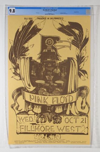 1970 BG-230A Pink Floyd Fillmore West Poster CGC 9.8