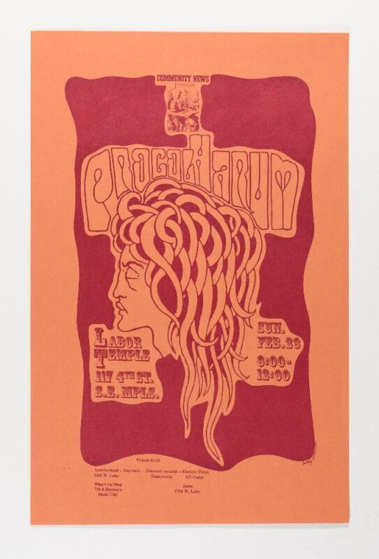 1969 Procol Harum Labor Temple Poster Excellent 73
