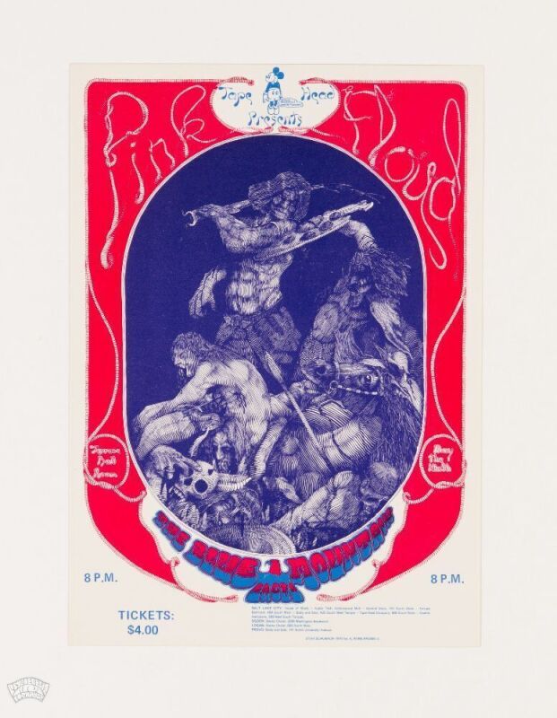 1970 Pink Floyd Terrace Ballroom Salt Lake City Handbill Mint 91