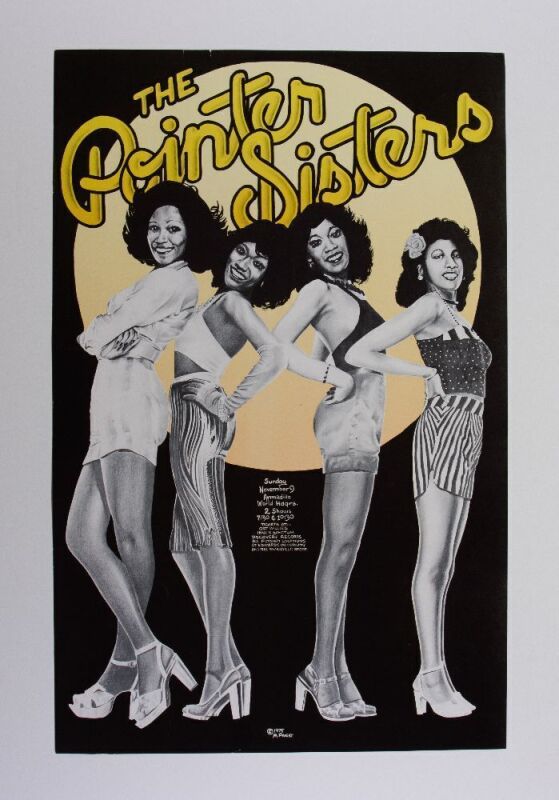 1975 The Pointer Sisters Armadillo World Headquarters Poster Excellent 77