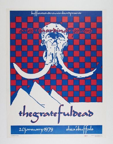 1979 AOR-4.230 Grateful Dead Shea's Performing Arts Center Signed Elias Poster Excellent 79