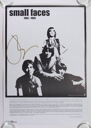 2000 Ian McLagan Small Faces 1965-1969 Commemorative LE Signed McLagan Poster Excellent 79