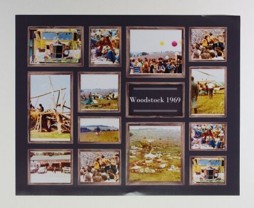 Woodstock Commemorative Photo Collage Poster Excellent 79