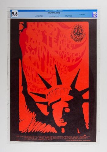 1968 FD-110 Blood Sweat & Tears Avalon Ballroom Poster CGC 9.6