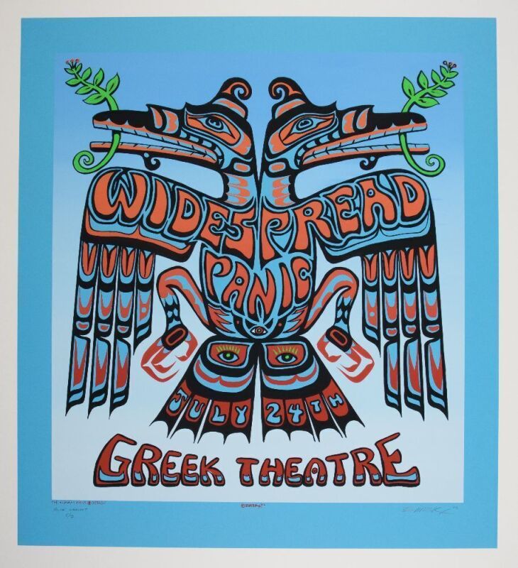 2002 EMEK Widespread Panic Greek Theatre LE Signed Emek Poster Mint 91