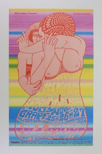 1966 BG-39 Jefferson Airplane James Cotton Fillmore Auditorium RP2 Poster Near Mint 89