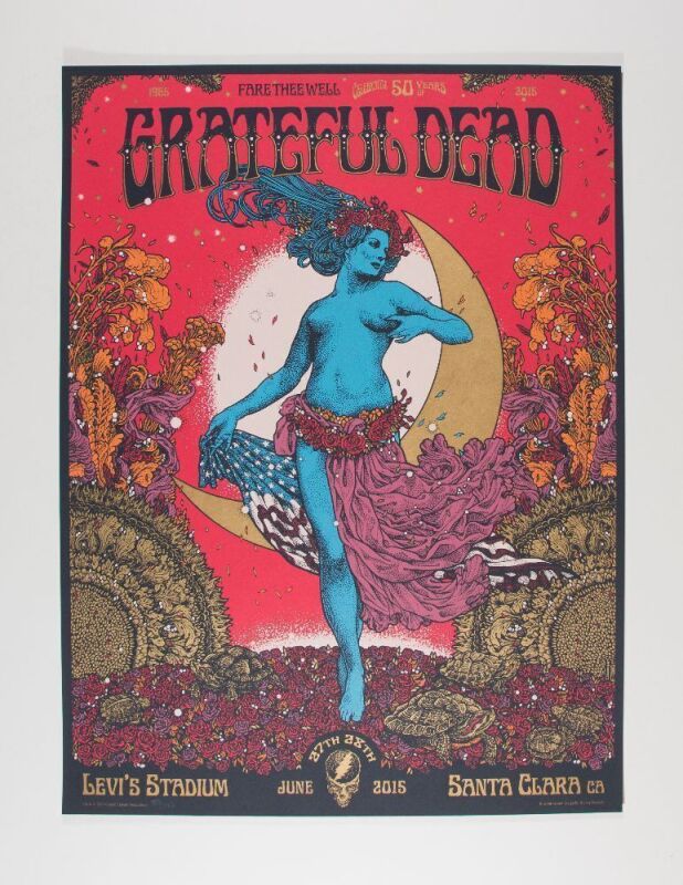 2015 Grateful Dead Fare Thee Well Levis Stadium Santa Clara LE Poster Mint 95