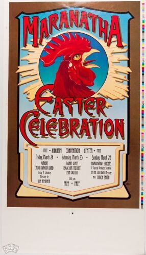 1978 Rick Griffin Maranatha Easter Celebration Anaheim Convention Center Uncut Proof Poster Near Mint 89