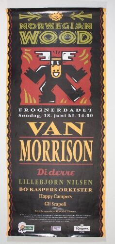 1995 Van Morrison Norwegian Wood Festival Frognerbadet Oslo Norway Poster Excellent 79