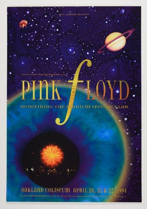 1994 BGP-92 Pink Floyd Oakland Coliseum Poster Near Mint 89