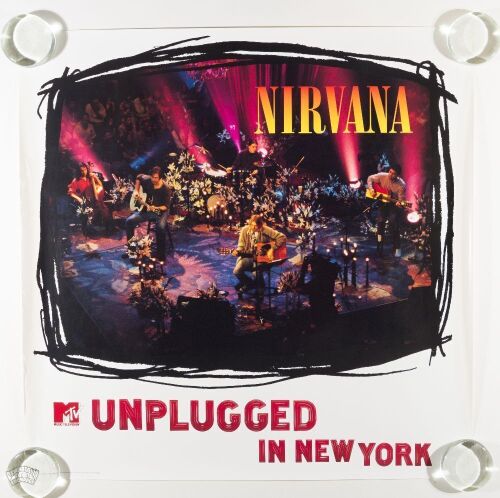 1993 Nirvana MTV Unplugged Promotional Poster Excellent 79