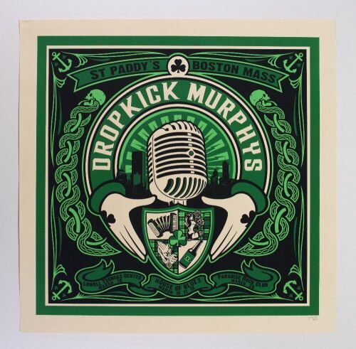 2012 Dropkick Murphys St. Paddy's Weekend Boston LE Signed MacPhee Poster Excellent 73