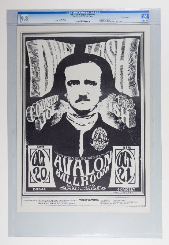 1966 FD-31 Daily Flash Country Joe Avalon Ballroom Poster CGC 9.8