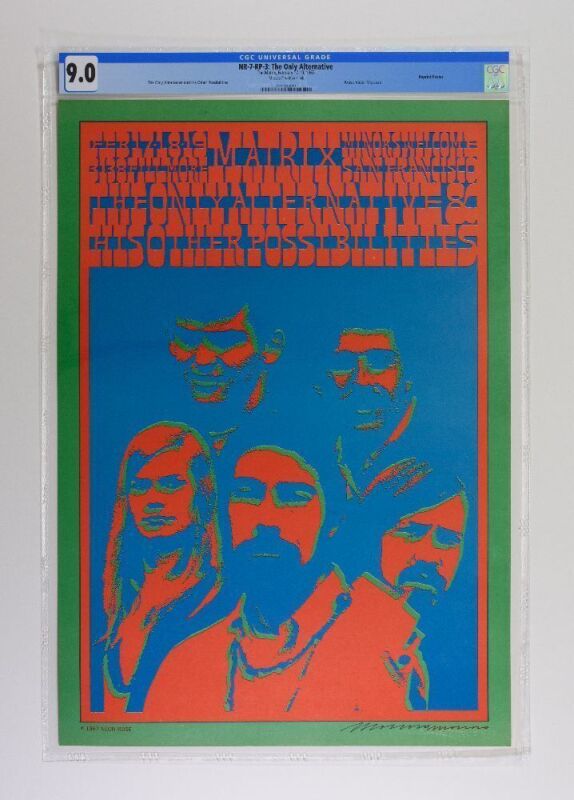 1967 NR-7 The Only Alternative & His Other Possibilities The Matrix RP3 Signed Moscoso Poster CGC 9.0