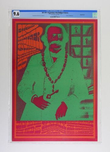 1967 NR-4 Big Brother & The Holding Company The Matrix RP2 Signed Moscoso Poster 9.6