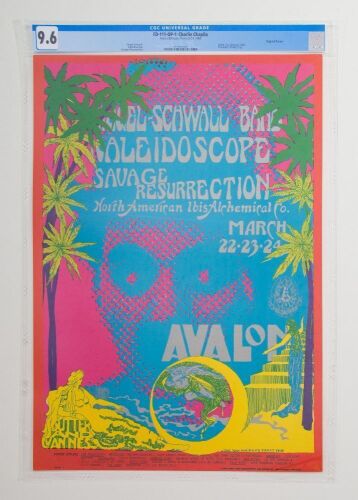 1968 FD-111 Siegal Schwall Avalon Ballroom Poster CGC 9.6