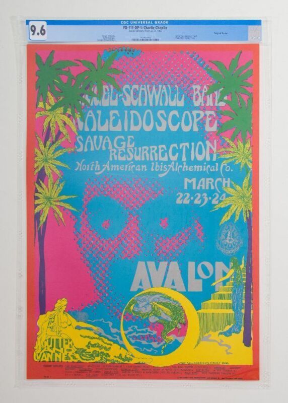 1968 FD-111 Siegal Schwall Avalon Ballroom Poster CGC 9.6