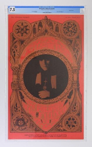 1967 BG-63 Jefferson Airplane The Paupers Fillmore Auditorium Poster CGC 7.5