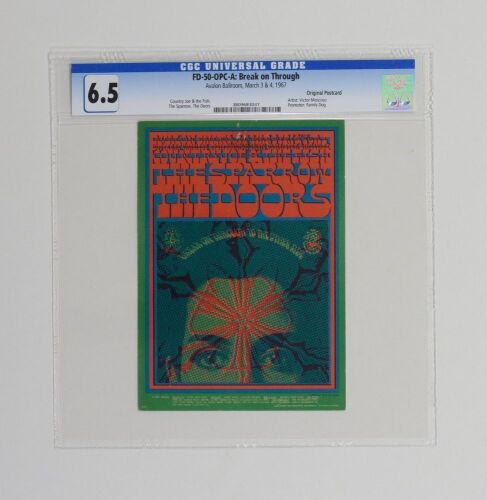 1967 FD-50 The Doors Avalon Ballroom Postcard CGC 6.5