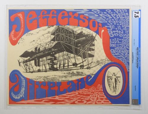 1967 AOR-3.36 Jefferson Airplane California Polytechnic State University San Luis Obispo Poster CGC 7.5