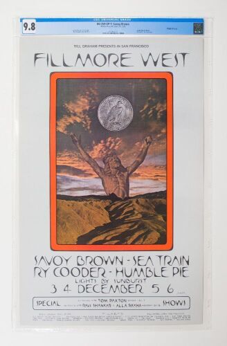 1970 BG-259 Savoy Brown Humble Pie Fillmore West Poster CGC 9.8