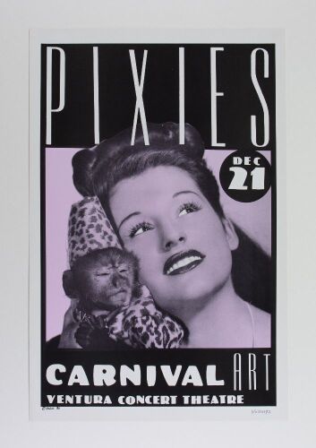 1990 Frank Kozik The Pixies Ventura Concert Theatre Signed Kozik Poster Near Mint 89