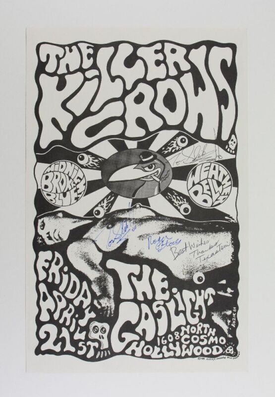 1989 Frank Kozik The Killer Crows The Gaslight Signed Kozik Poster Near Mint 85