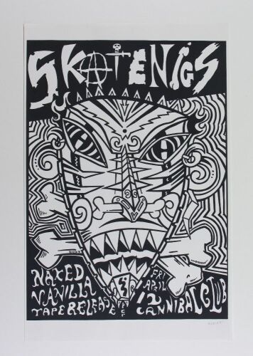 1991 Frank Kozik Skatenigs Cannibal Club Signed Kozik Poster Near Mint 89