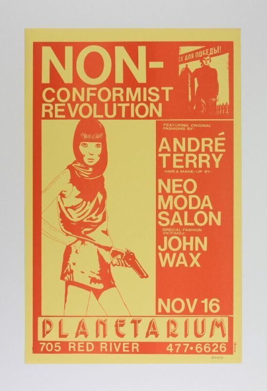 1989 Frank Kozik Non-Conformist Revolution Fashion Show Planetarium Signed Kozik Poster Near Mint 89