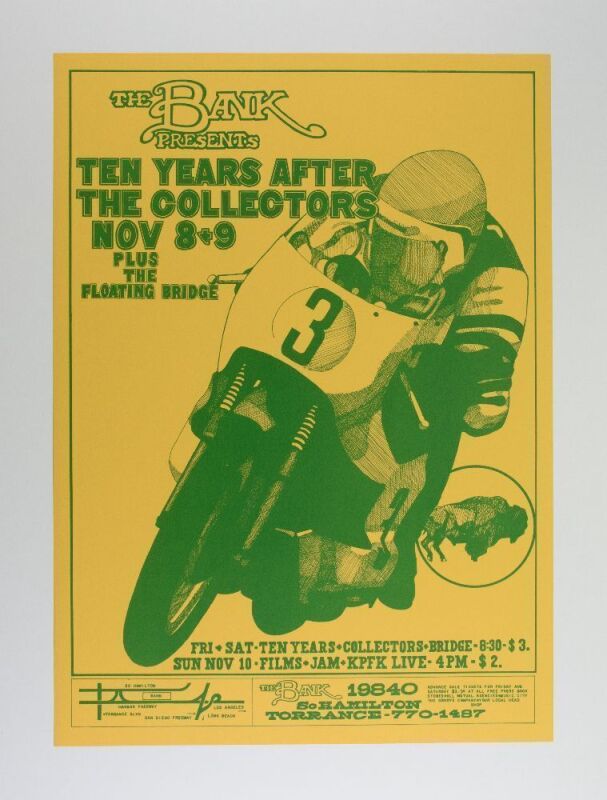 1968 Ten Years After The Bank Poster Mint 91