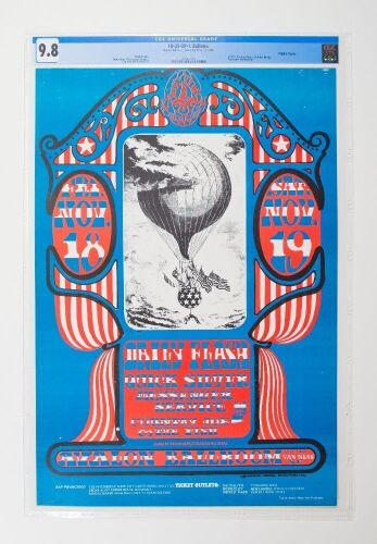 1966 FD-35 Daily Flash Quicksilver Country Joe Avalon Ballroom Poster CGC 9.8