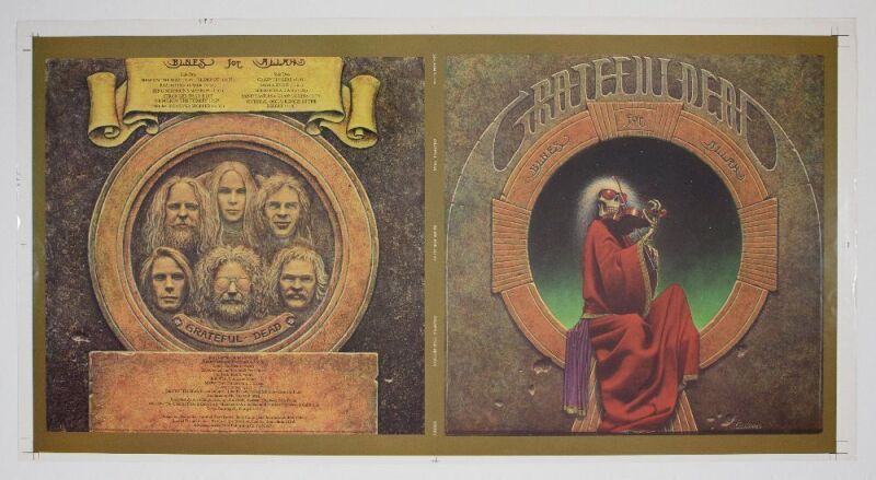 1975 Grateful Dead Blues for Allah Uncut Proof Sheet LP Front & Back Sleeve Excellent 79